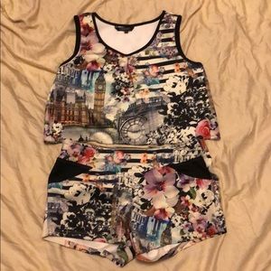 Crop top and shorts outfit